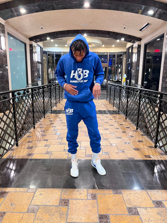 Azure blue hoodie set